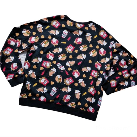 H&M Small Cat Taco Junk Food Sweatshirt Black - Picture 11 of 11